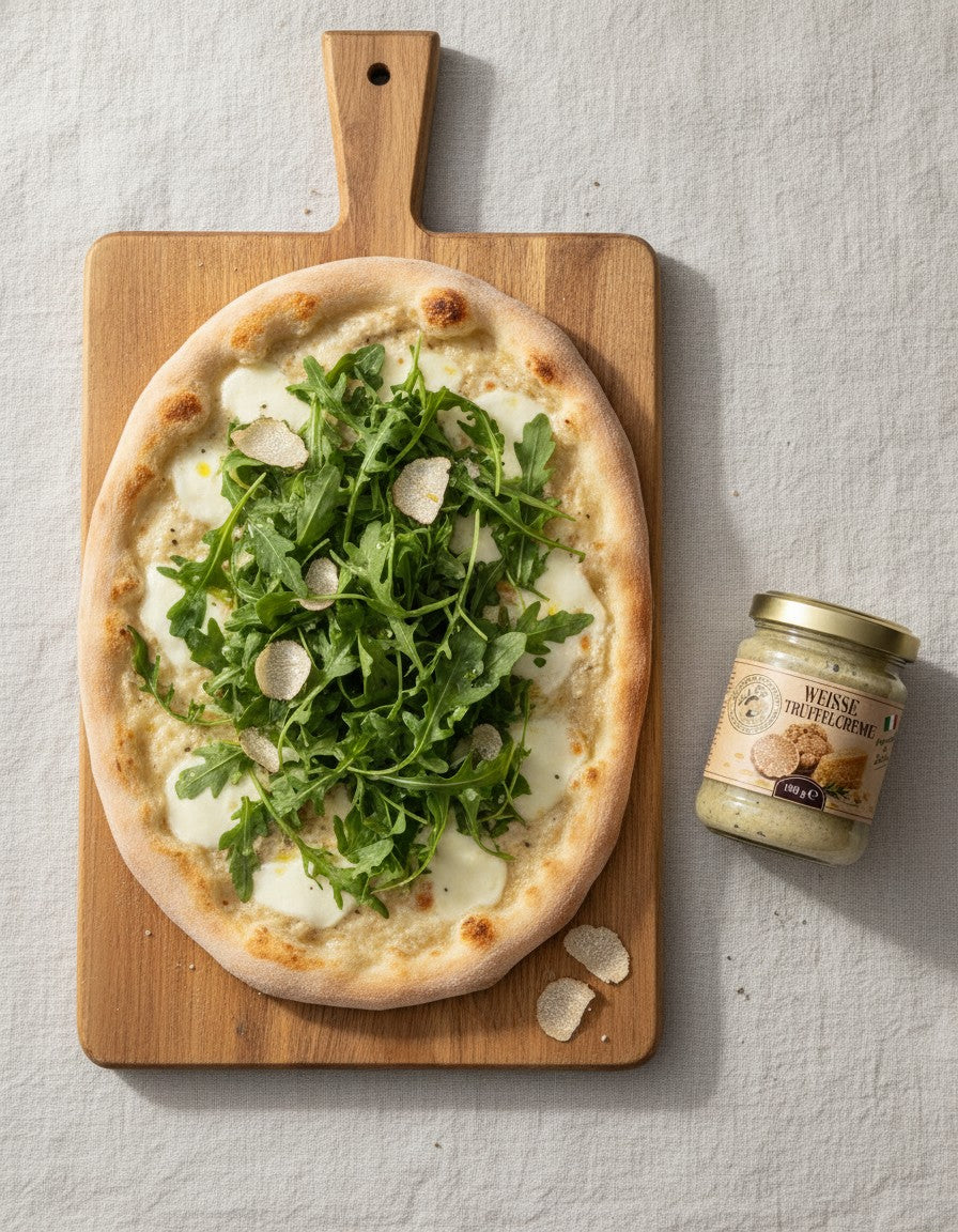 Pizza bianca cu cremă albă de trufe Luck Pilze