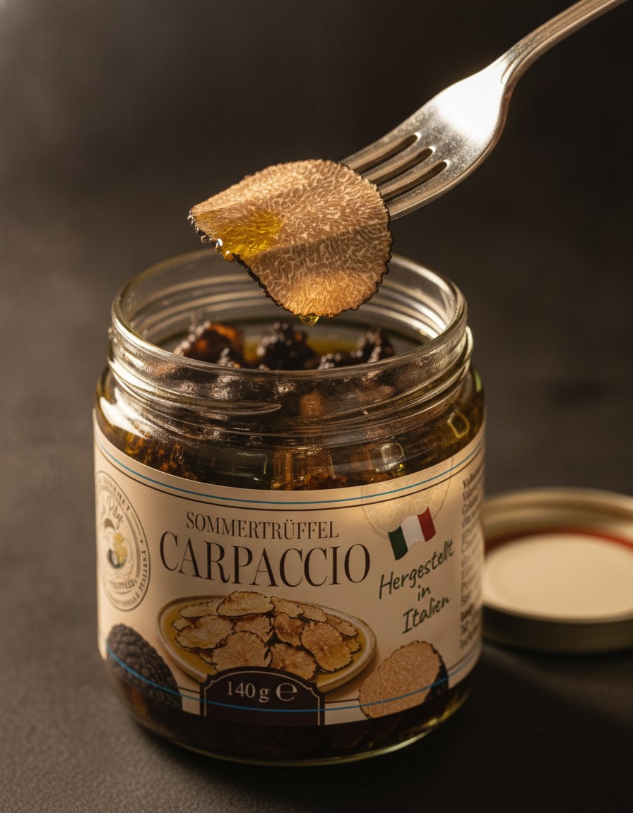 Carpaccio din trufe de vară 140 g Luck Pilze detaliu