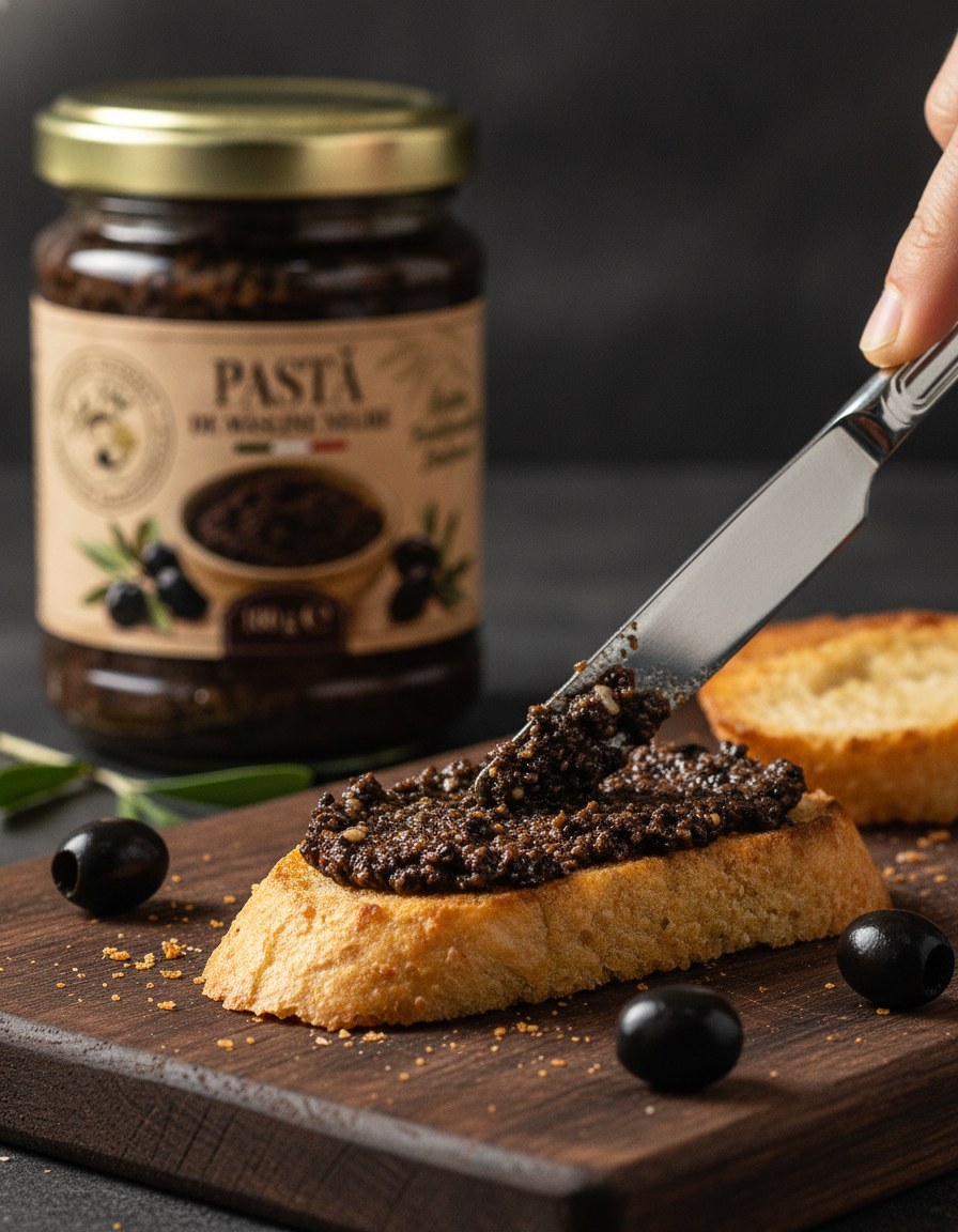 Schwarze Olivenpaste 180 g Luck Pilze Detailansicht