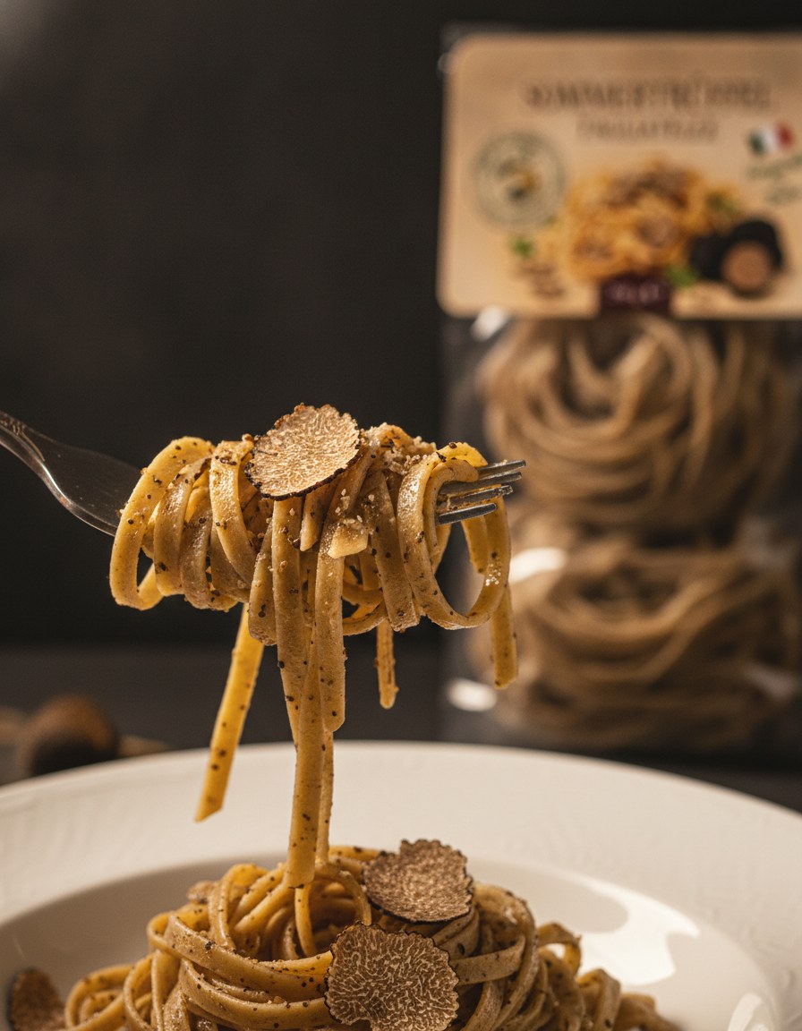Tagliatelle cu trufe de vară 250 g Luck Pilze detaliu