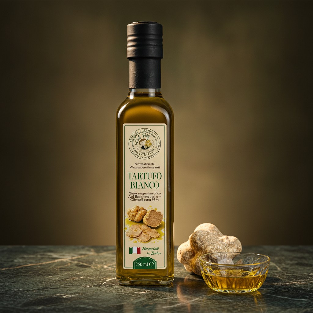 Olivenöl mit weißem Trüffelaroma 250 ml Luck Pilze